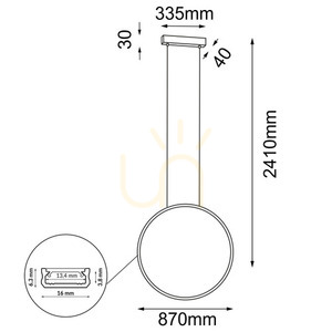Lampă suspendată LED Antigo Agaro 87 auriu mat 870 mm 5314 small 1