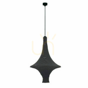 Lampă suspendată Antigo Alda M negru 42 cm E27 oțel bumbac 5112 small 0