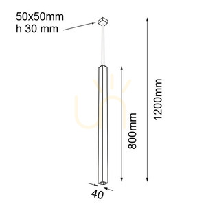 Lampă suspendată Antigo Doha negru 800 mm aluminiu oțel LED MR11 5701 small 1