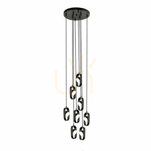 Verifica Lampă suspendată Antigo Furoku 8 LED negru 32 cm 3000K 7952