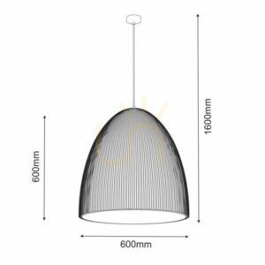 Lampă suspendată Antigo Gandra 60x60 ciocolată mat compozit E27 5040 small 1