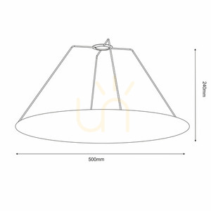 Przesłonă lampă suspendată Antigo Gandra alb translucid 50x50 cm 5055 1 Przesłonă lampă suspendată Antigo Gandra alb translucid 50x50 cm 5055 small 1
