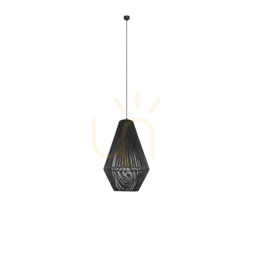 Verifica Lampă suspendată Antigo Hagata gri 40 cm oțel bumbac LED E27 5124