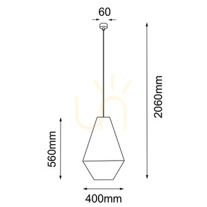 Lampă suspendată Antigo Hagata bej 40 cm E27 oțel bumbac 5127 small 1