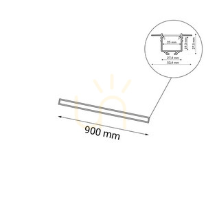 Lumină încastrată LED Antigo Hanawa negru 90 cm 4000K 1177 lm 8650 small 1