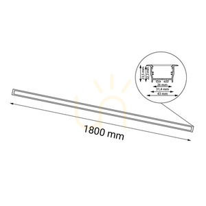 Lampa încastrată LED Antigo Hiate Line alb 180 cm 4000K 1839 small 1