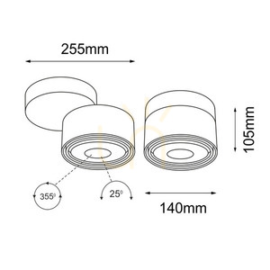 Plafonieră Antigo Himi albă 14x14 cm aluminiu oțel LED ES111 7024 small 1