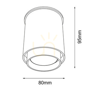 Plafonieră Antigo Iga negru GU10 aluminiu oțel 95 mm 1115 small 1