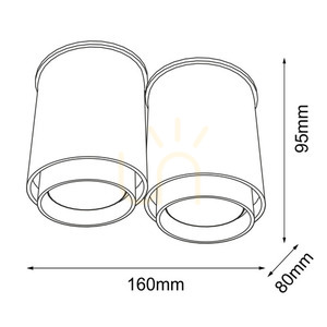 Plafonieră Antigo Iga 2 negru GU10 aluminiu/oțel 95 mm 1116 small 1