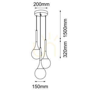 Lampă suspendată Antigo Jun 3 negru/alb sticlă 20 cm LED E14 5170 small 1
