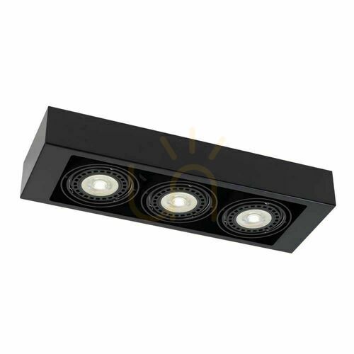 Verifica Plafonieră Antigo Koga 3 negru 55x18 cm LED ES111 aluminiu oțel 1154