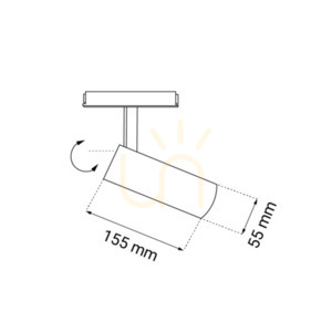 Spot magnetic Antigo Komatsu alb LED 1200 lm 4000K 55 mm 6627 small 1