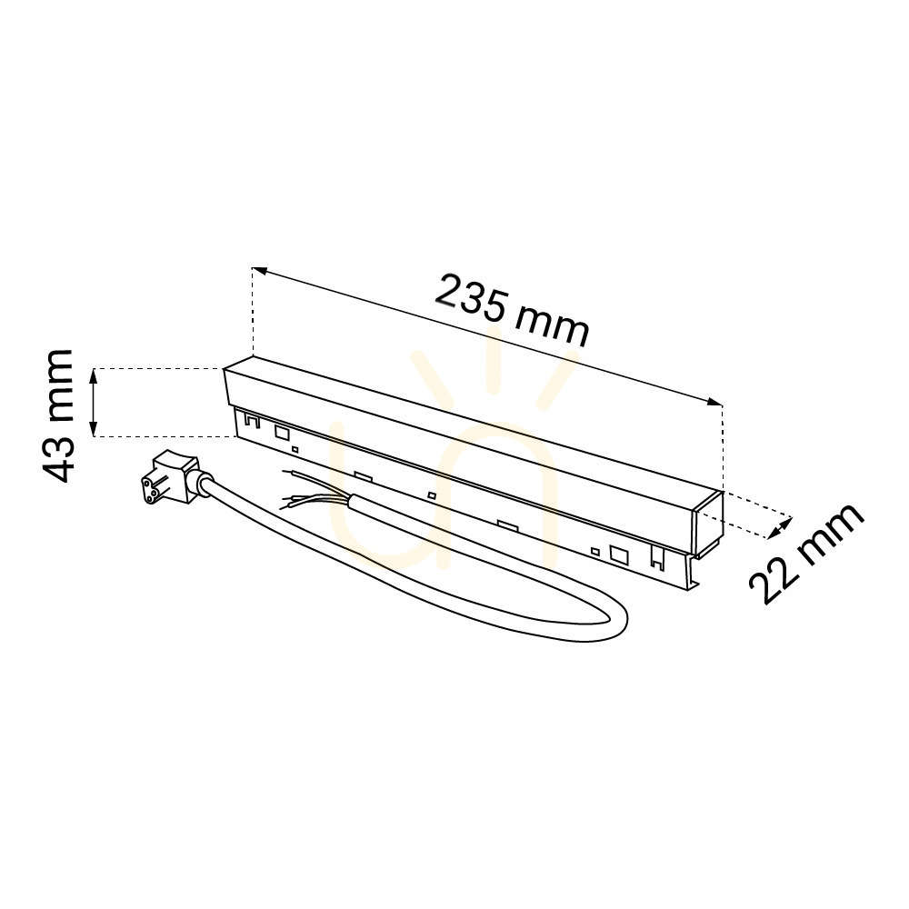 Vedere Sursă alimentare șină Antigo Komatsu 100W alb 6636 Sursă alimentare șină Antigo Komatsu 100W alb 6636