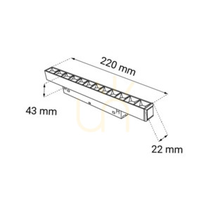 Spot magnetic Antigo Komatsu DOT alb 22 cm LED 12W 4000K 6646 small 1