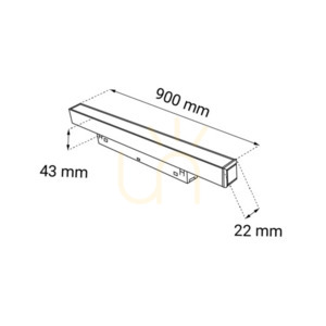 Spot magnetic LED Antigo Komatsu negru 90 cm 3000K 2400 lm 6548 small 1