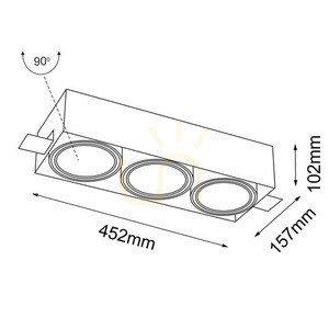 Lumină încastrată Antigo Komoro 3 negru LED ES111 3x 3310 small 1