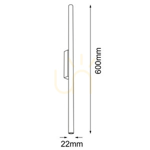 Aplică perete Antigo Kosame K negru 60 cm aluminiu oțel LED G9 4488 small 1