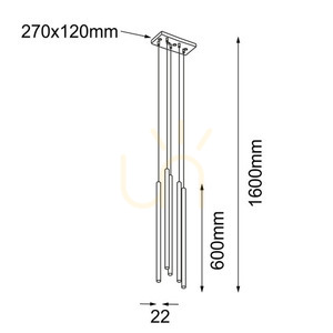 Lampă suspendată Antigo Kosame 5 negru LED G9 7848 small 1