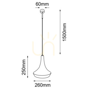 Lampă suspendată Antigo Mahaka neagră E27 oțel bumbac 26 cm 5172 small 1
