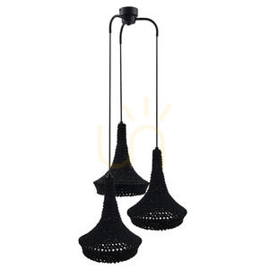 Lampă suspendată Antigo Mahaka 3 negru E27 50 cm 5174 small 0