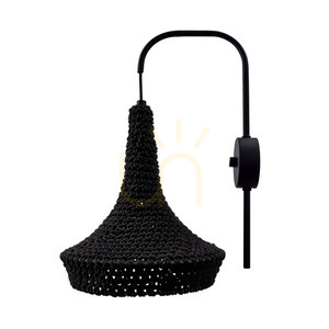 Aplică de perete Antigo Mahaka negru oțel/bumbac 39 cm E27 4031 small 0