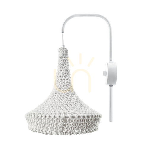 Verifica Aplică perete Antigo Mahaka alb E27 oțel bumbac 39 cm 4032