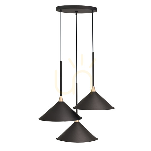 Verifica Lampă suspendată Antigo Merto 3xE27 negru oțel 32 cm 5066