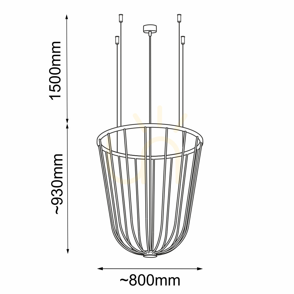 Vedere Lampă suspendată Antigo no. moon O Z negru 80 cm GX53 5143 Lampă suspendată Antigo no. moon O Z negru 80 cm GX53 5143