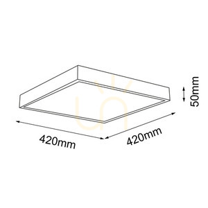 Plafonieră LED Antigo Nomi neagră 42x42 cm 4000K 2934 lm 8450 small 1