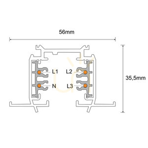 Șină iluminat încastrată 3F Antigo Szynoprzewód 3F 1m negru aluminiu 8101 small 1