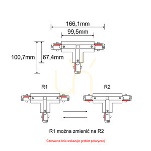 Conector T șină 3 faze Antigo Szynoprzewód 3F 230V negru 8125 small 1