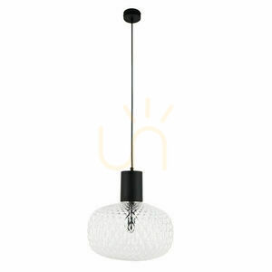 Lampă suspendată Antigo Tanpo O Z negru 30 cm sticlă oțel 5209 small 0