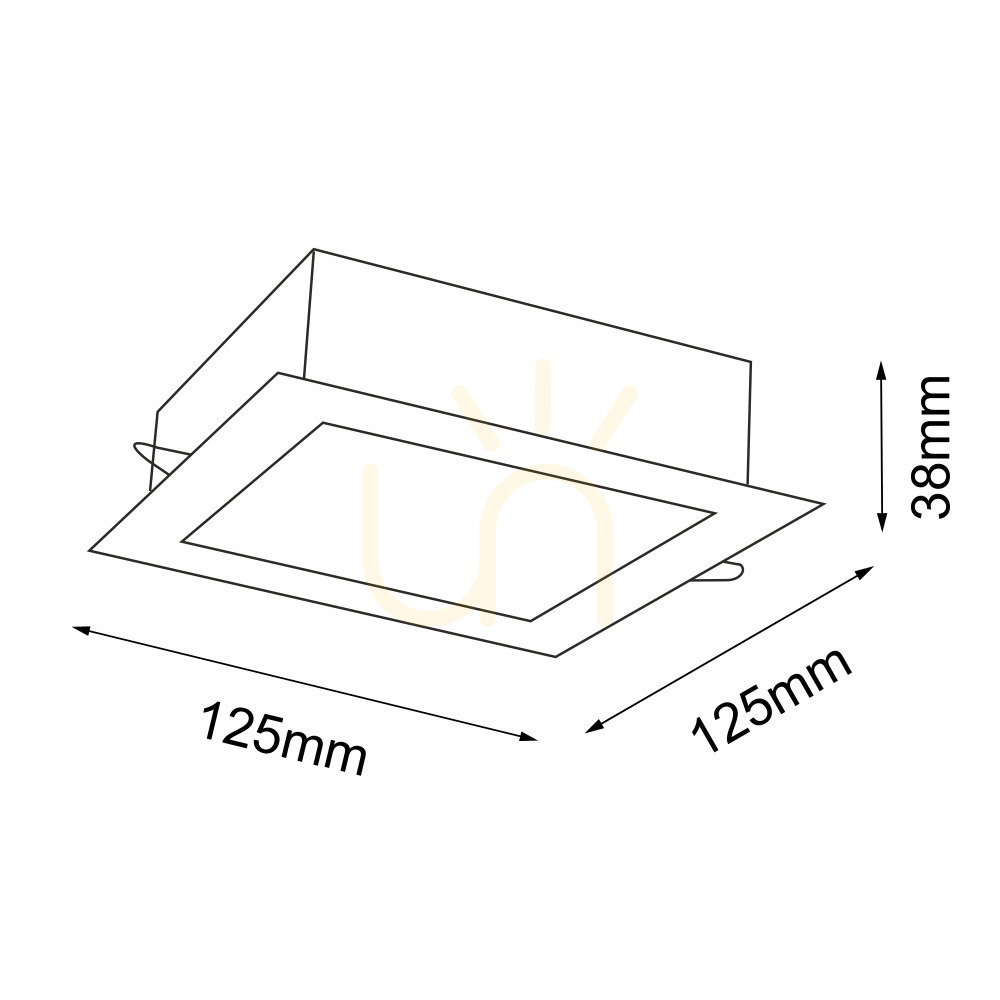 Vedere Lumină încastrată LED Antigo Tottori alb 12,5x12,5 cm IP44 4000K 8582 Lumină încastrată LED Antigo Tottori alb 12,5x12,5 cm IP44 4000K 8582