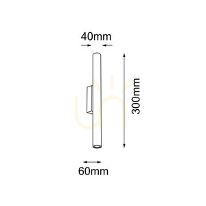 Lampă de perete Antigo Yabu K2 negru oțel 30 cm LED MR11 4048 small 1