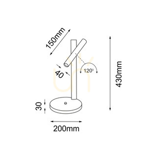 Lampă de masă Antigo Yabu albă 43 cm oțel LED MR11 2032 small 1