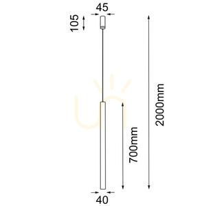 Lampă suspendată Antigo Yabu 1 alb aluminiu/oțel 200 cm 7573 small 1