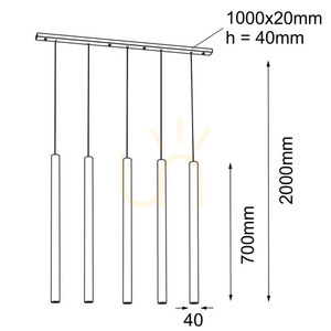 Lampă suspendată Antigo Yabu 5 alb aluminiu LED MR11 7575 small 1