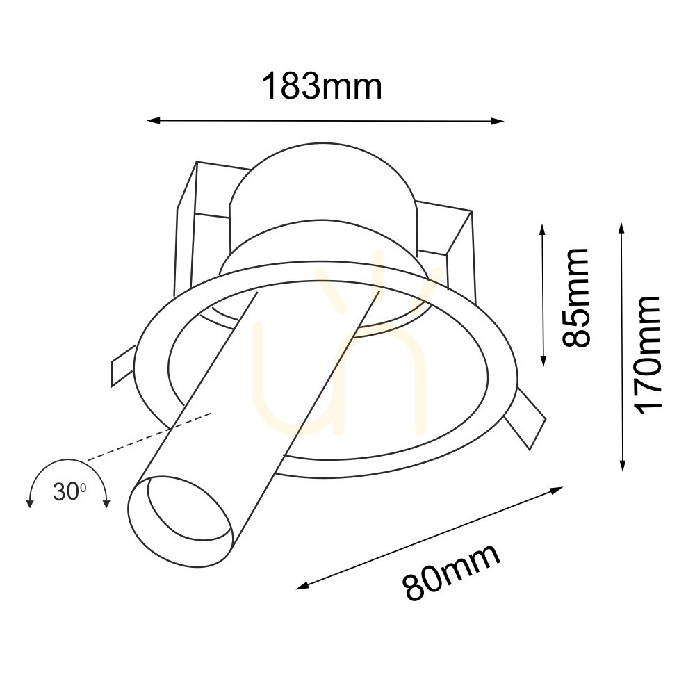 Vedere Lumină încastrată Antigo Yakumo 2 alb GU10 aluminiu 7807 Lumină încastrată Antigo Yakumo 2 alb GU10 aluminiu 7807