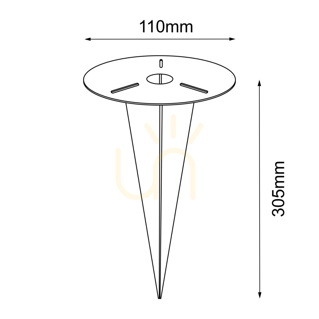 Vedere Element montaj lampă grădină Antigo 9954 antracit oțel 30,5 cm Element montaj lampă grădină Antigo 9954 antracit oțel 30,5 cm