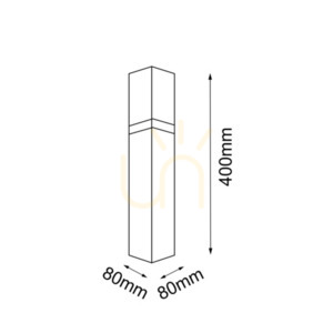 Stâlp de grădină Antigo Fuku antracit 40 cm aluminiu E14 9916 small 1