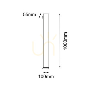 Lampă de perete exterior Antigo Hikone 100 cm antracit LED 4000K 9924 small 1