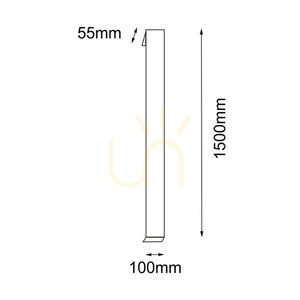 Lampă de perete exterior Antigo Hikone 150 cm antracit LED 3000K 9925 small 1
