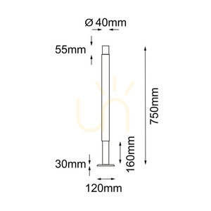 Lampă de grădină Antigo Natsu 2 antracit 75 cm aluminiu LED T8 9903 small 1