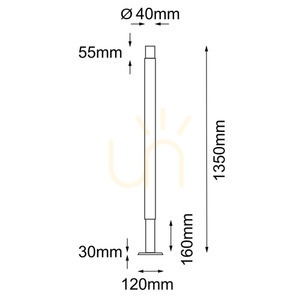 Lampă de grădină Antigo Natsu 2 antracit 135 cm LED T8 9904 small 1