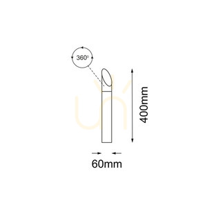 Stâlp de grădină Antigo Saga 40 cm antracit aluminiu GU10 LED 9918 small 1