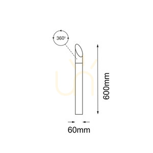 Stâlp de grădină Antigo Saga antracit 60 cm GU10 aluminiu 9919 small 1