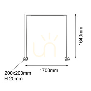 Lampă de grădină Antigo Taketa antracit LED T8 164 cm aluminiu oțel 9934 small 1