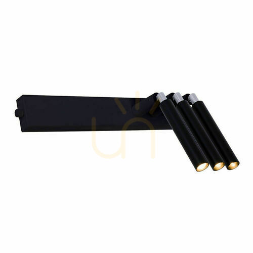 Verifica Lampă de perete Antigo Alha E 3 negru oțel 3xG9 LED 30,2 cm