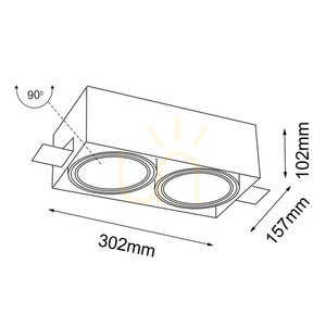 Lumină încastrată dublă Antigo Komoro 2 alb LED ES111 7328 1 Lumină încastrată dublă Antigo Komoro 2 alb LED ES111 7328 small 1
