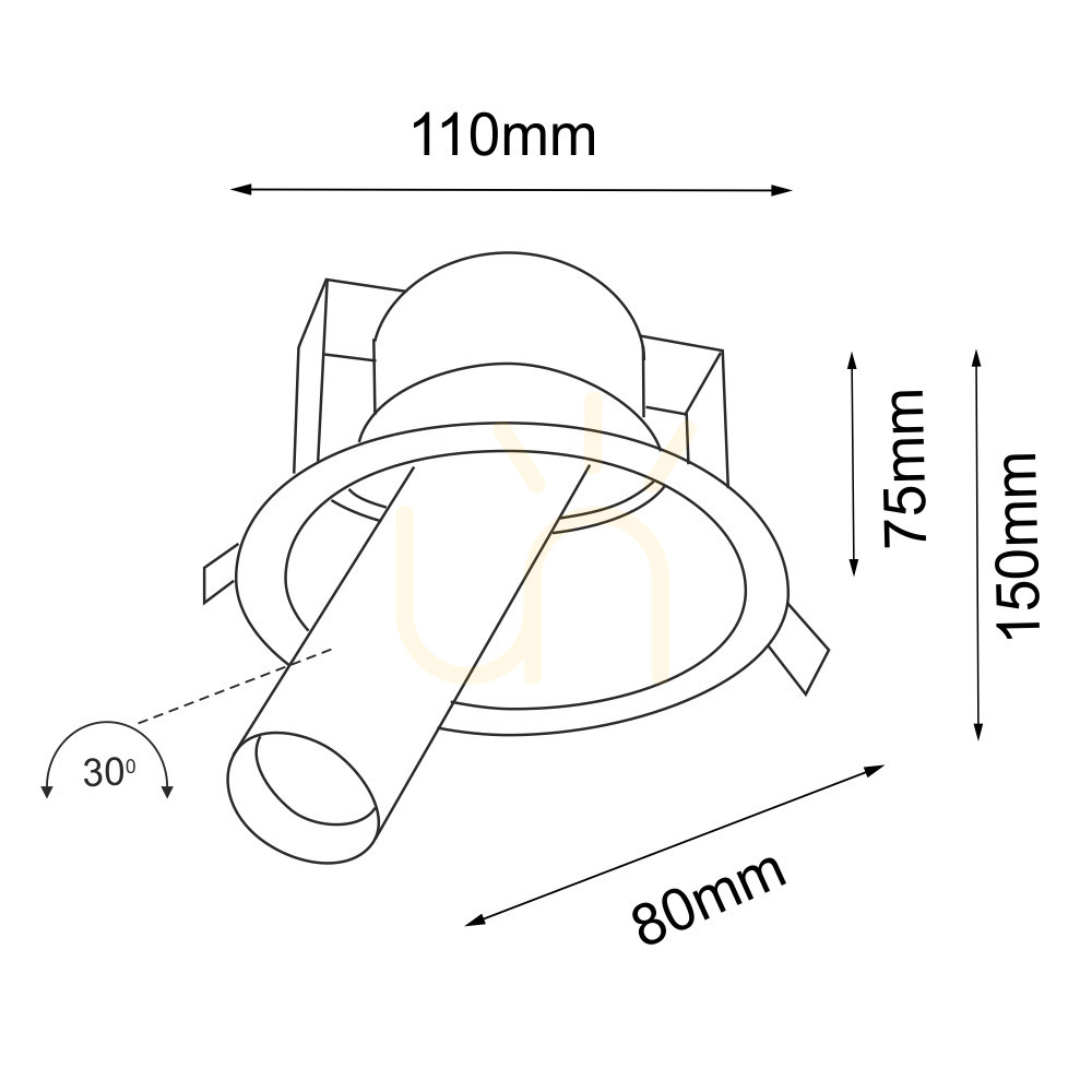 Vedere Lampa încastrată Antigo Yakumo 7805 alb MR11 aluminiu 15x11 cm Lampa încastrată Antigo Yakumo 7805 alb MR11 aluminiu 15x11 cm